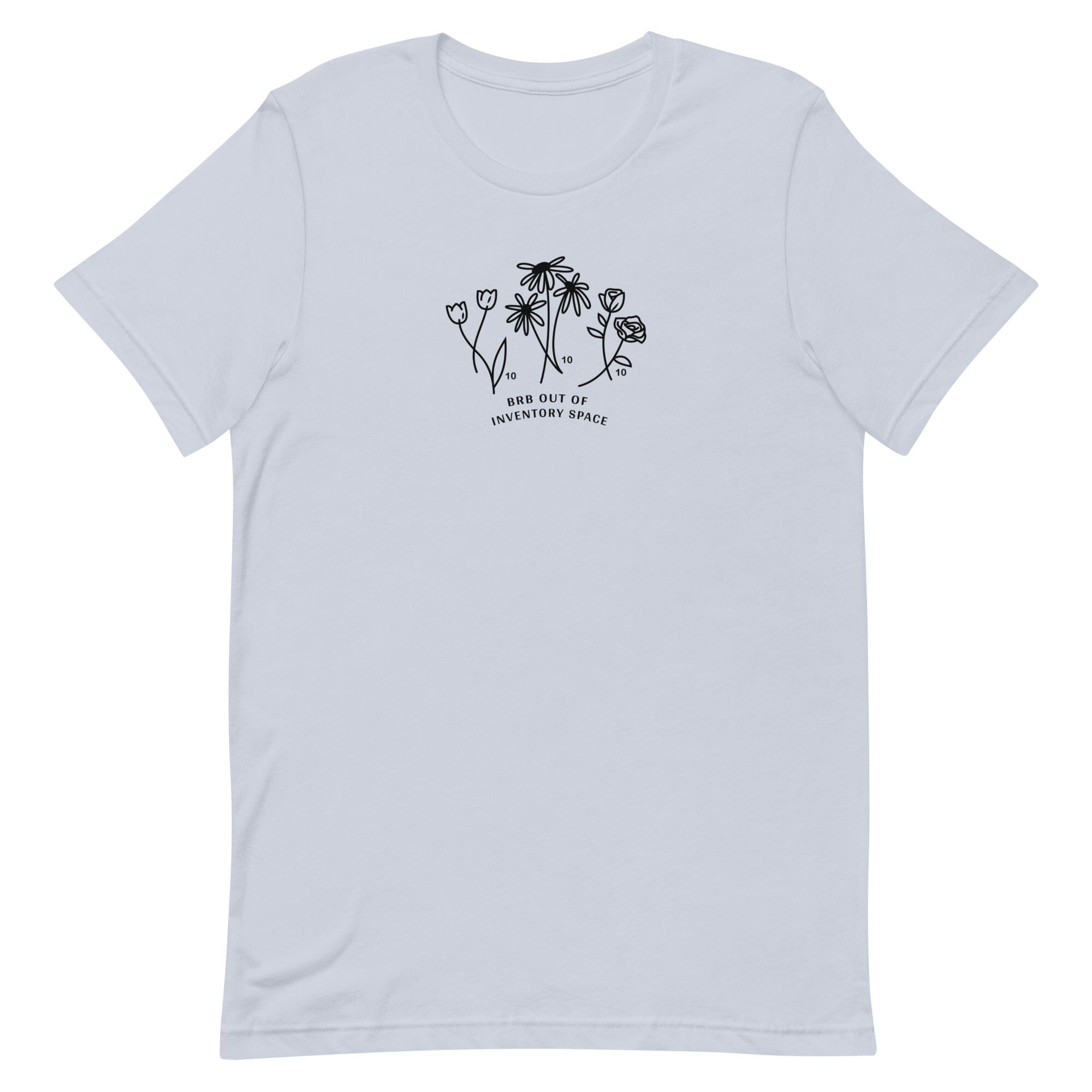 BRB Out Of Inventory | Short-Sleeve Unisex T-Shirt | Animal Crossing T-Shirt Threads and Thistles Inventory Light Blue XS 