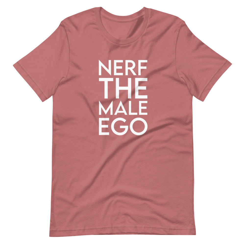 Nerf the Male Ego | Short-sleeve unisex t-shirt | Feminist Gamer Threads and Thistles Inventory Mauve S