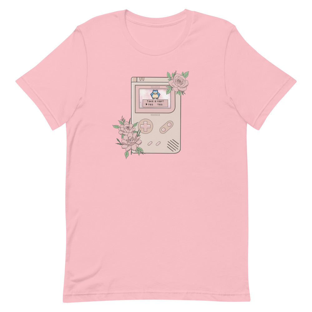Take a Nap? | Short-Sleeve Unisex T-Shirt | Pokemon Threads and Thistles Inventory Pink S