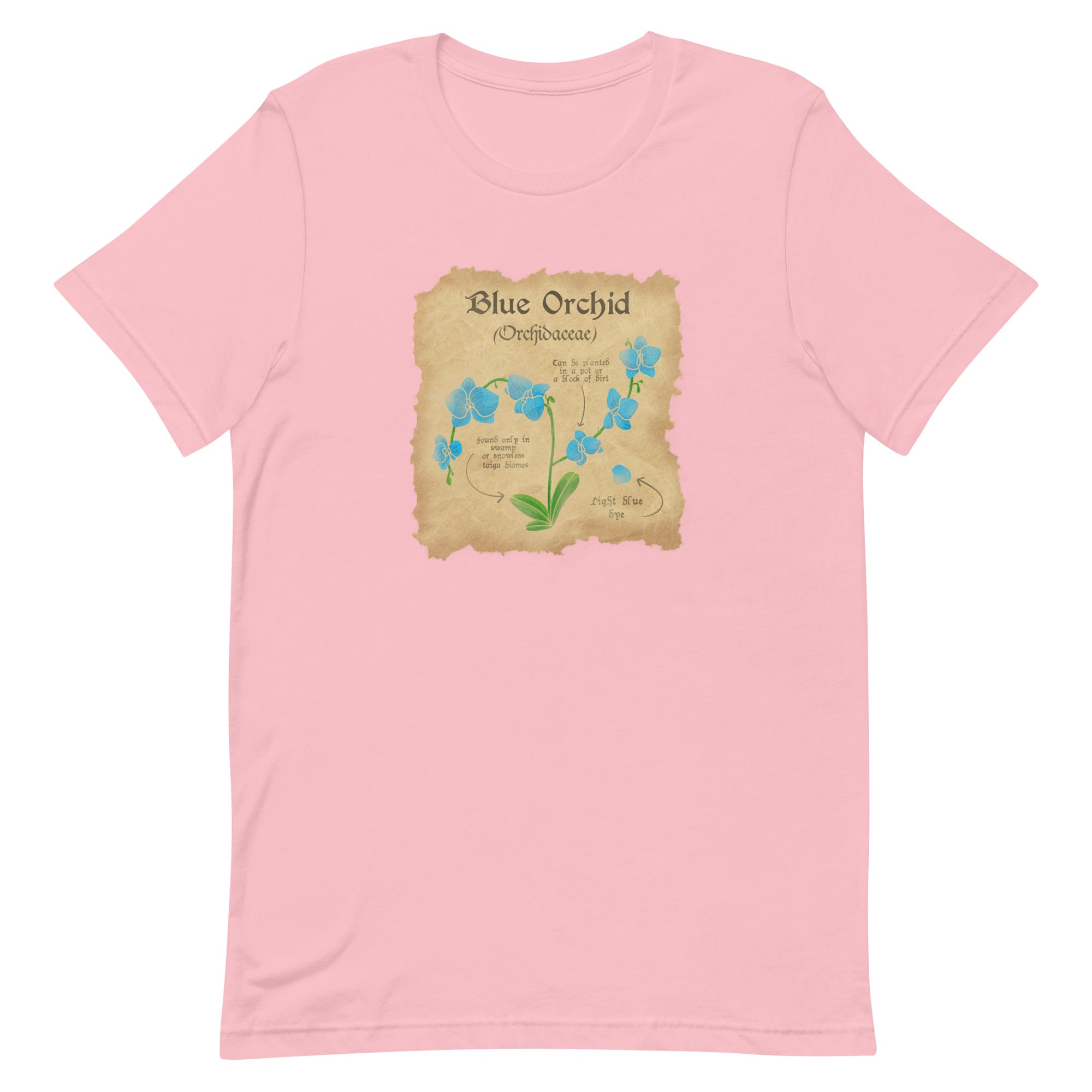 Blue Orchid | Unisex t-shirt | Minecraft Threads and Thistles Inventory Pink S