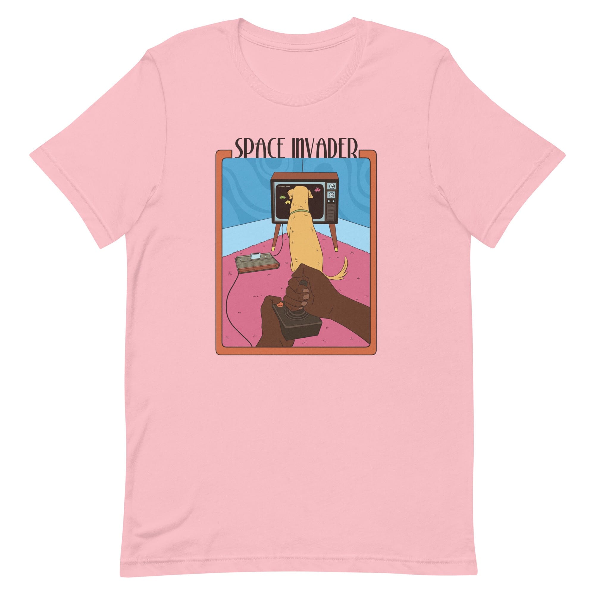 Space Invader | Unisex t-shirt | Retro Gaming Threads & Thistles Inventory Pink S