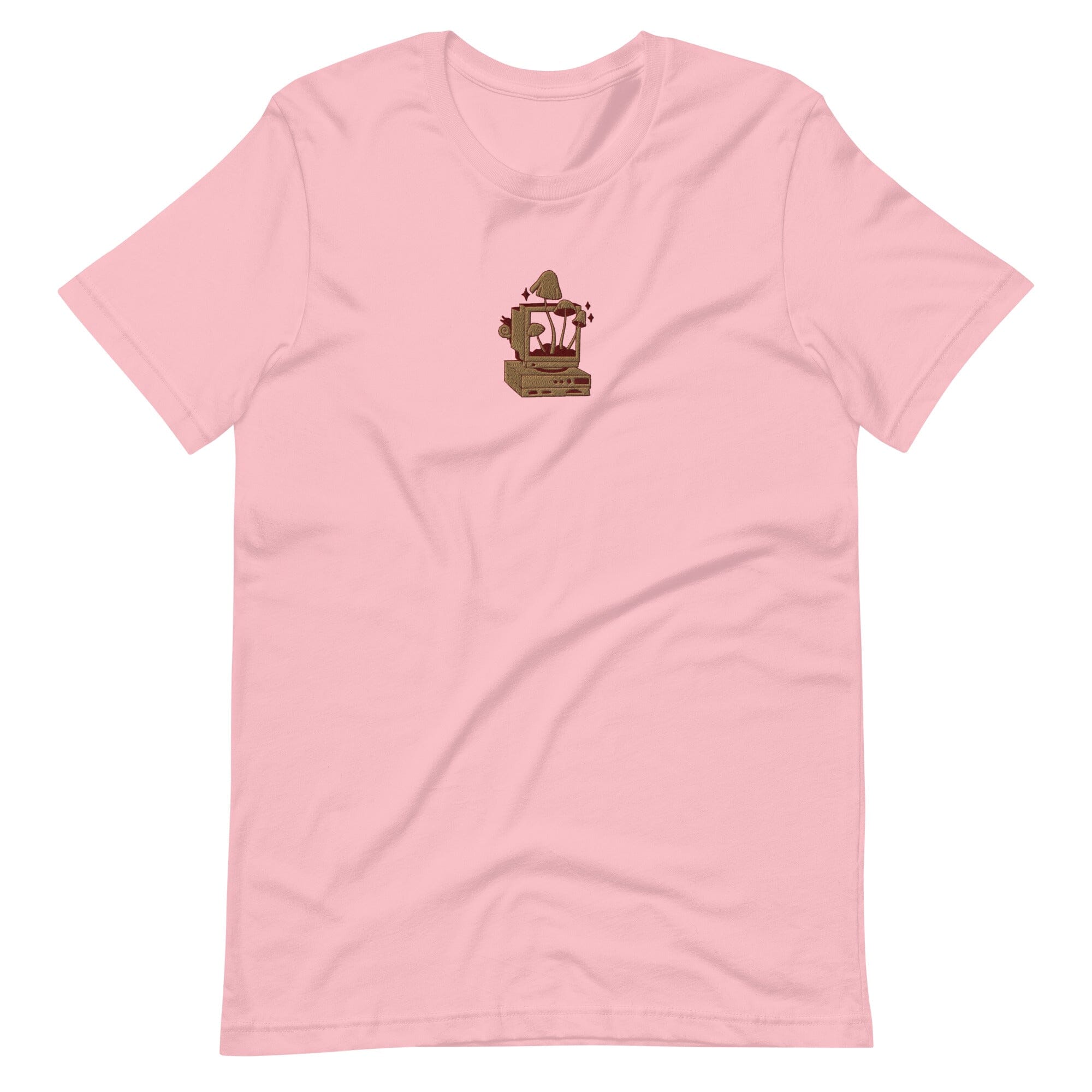 Cozy PC Gaming | Embroidered Unisex t-shirt | Cozy Gamer Threads & Thistles Inventory Pink S