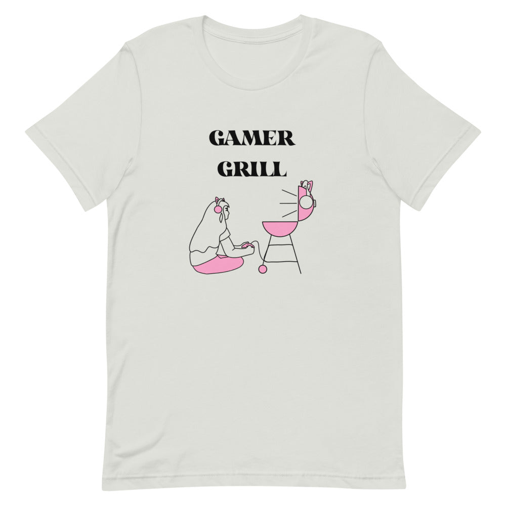 Gamer Grill | Short-sleeve unisex t-shirt | Feminist Gamer Threads and Thistles Inventory Silver S