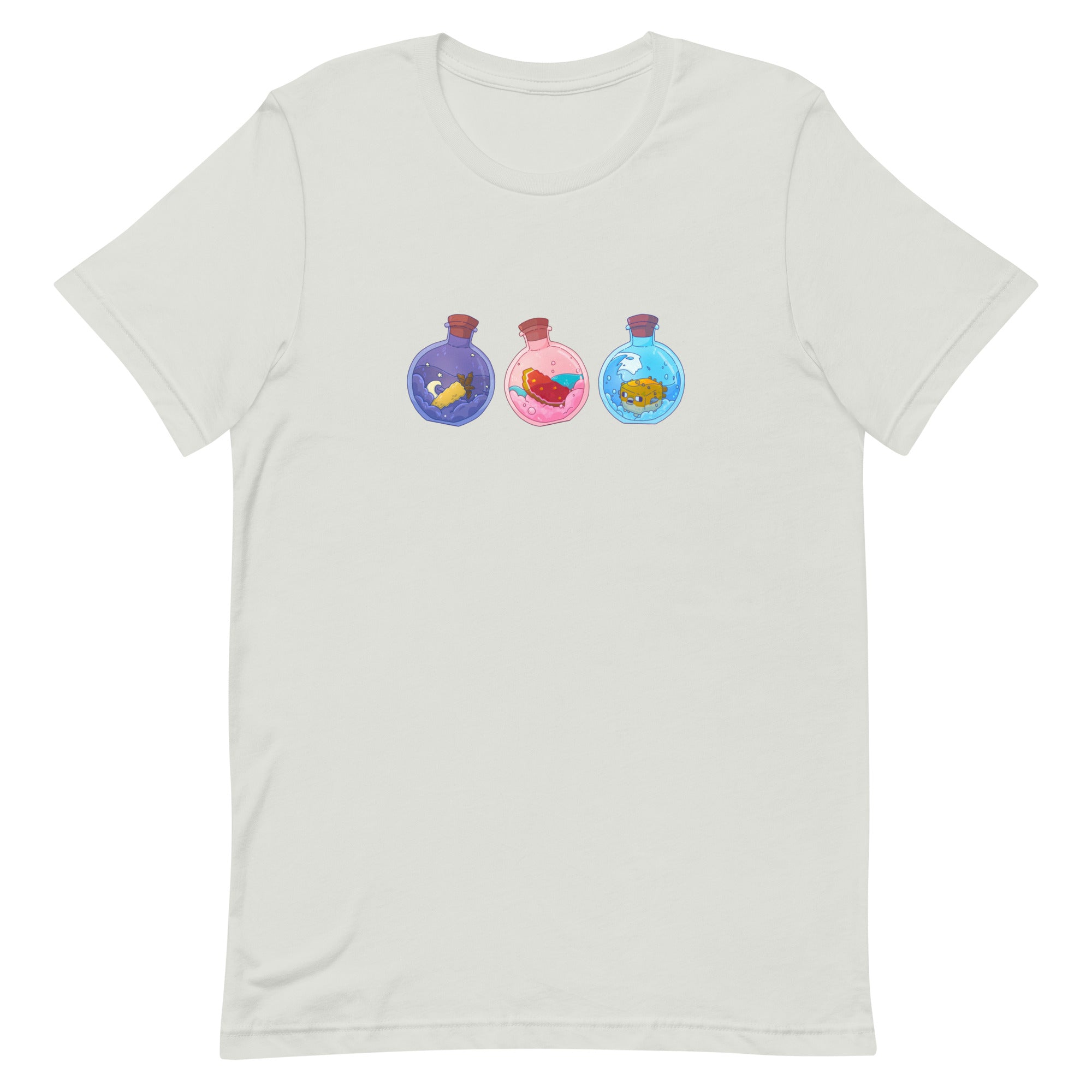 Potion Bottles | Unisex t-shirt | Minecraft Threads and Thistles Inventory Silver S