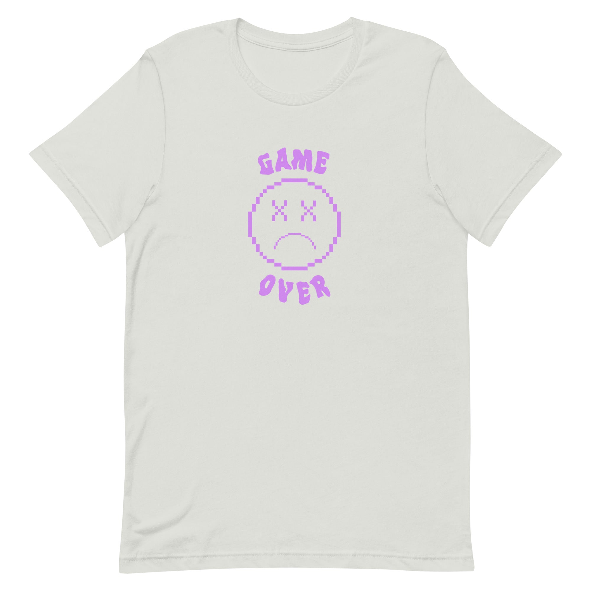 Game Over Smiley | Unisex t-shirt Threads and Thistles Inventory Silver S
