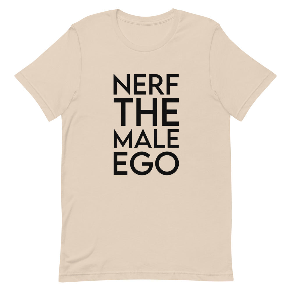 Nerf the Male Ego | Short-sleeve unisex t-shirt | Feminist Gamer Threads and Thistles Inventory Soft Cream XS