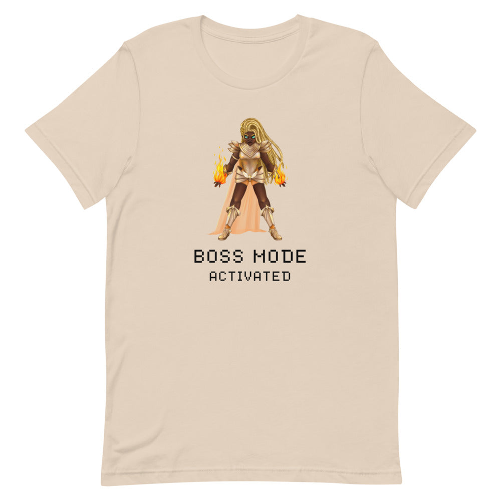 Boss Mode | Short-sleeve unisex t-shirt | Feminist gamer Threads and Thistles Inventory Soft Cream XS