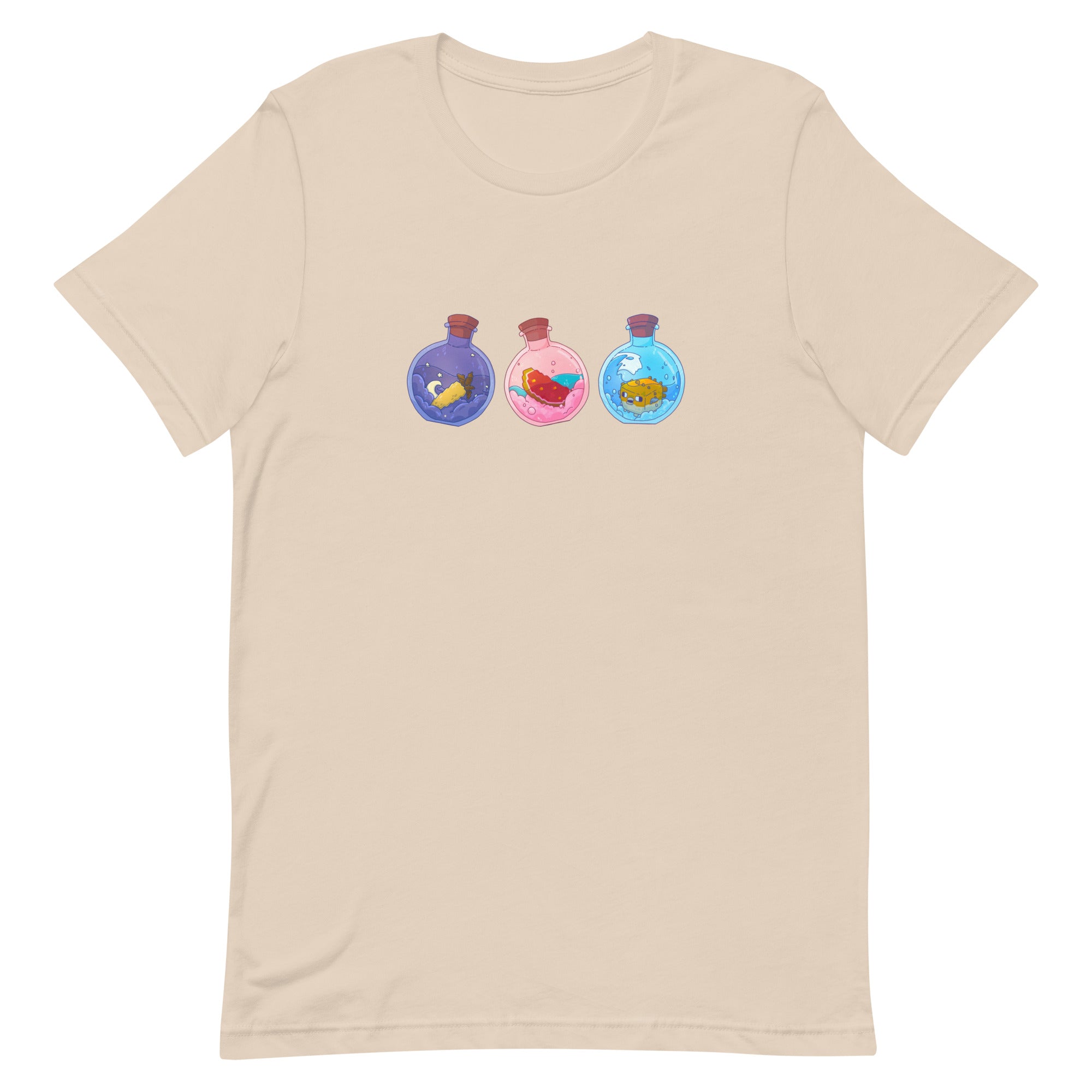 Potion Bottles | Unisex t-shirt | Minecraft Threads and Thistles Inventory Soft Cream XS