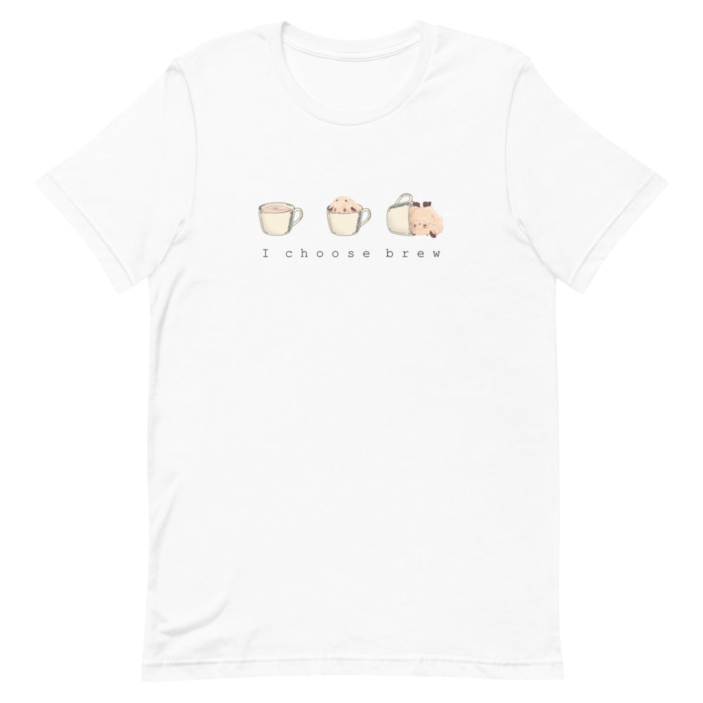 I Choose Brew | Short-Sleeve Unisex T-Shirt | Pokemon Threads and Thistles Inventory White XS