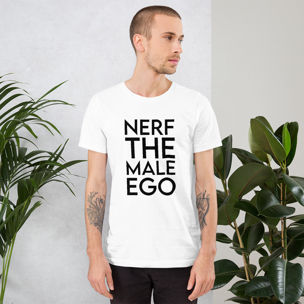 Nerf the Male Ego | Short-sleeve unisex t-shirt | Feminist Gamer Threads and Thistles Inventory