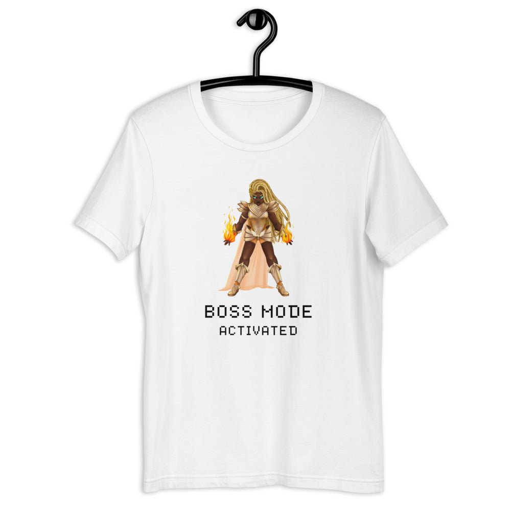 Boss Mode | Short-sleeve unisex t-shirt | Feminist gamer Threads and Thistles Inventory