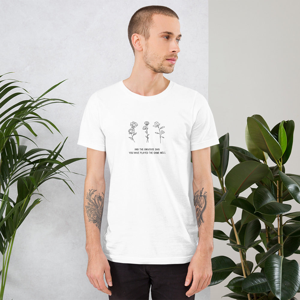 You Have Played the Game Well | Unisex t-shirt | Minecraft Threads and Thistles Inventory