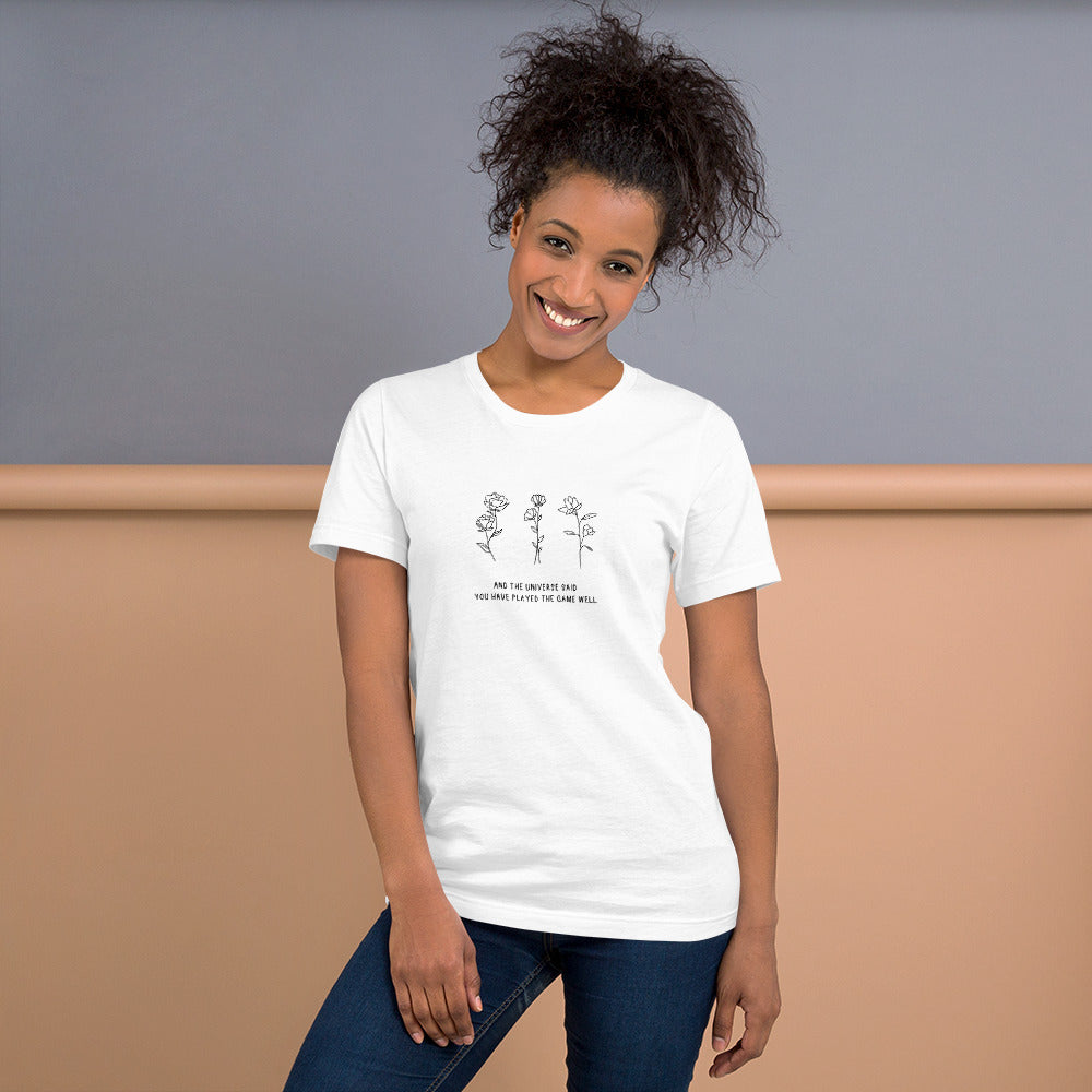 You Have Played the Game Well | Unisex t-shirt | Minecraft Threads and Thistles Inventory