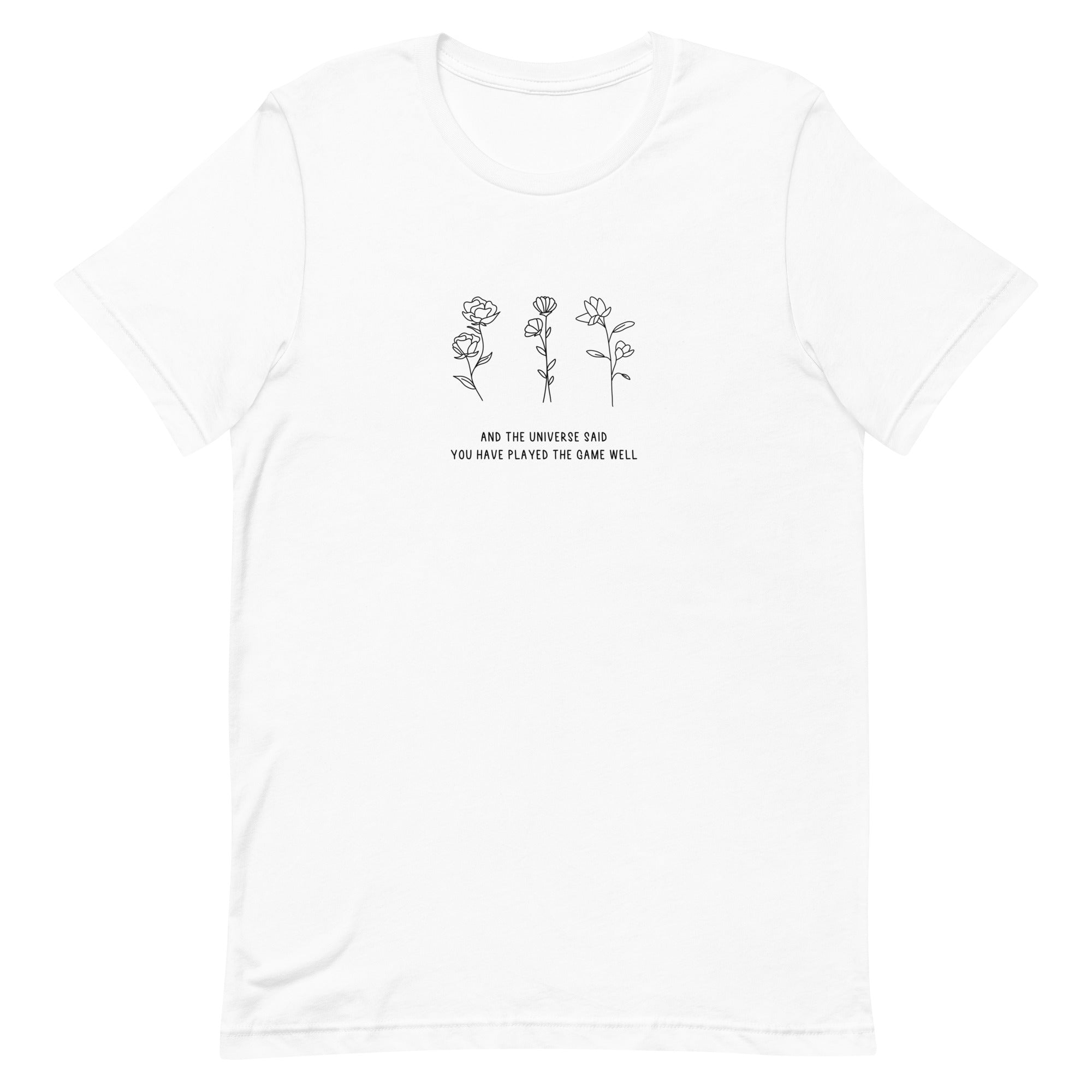 You Have Played the Game Well | Unisex t-shirt | Minecraft Threads and Thistles Inventory White XS
