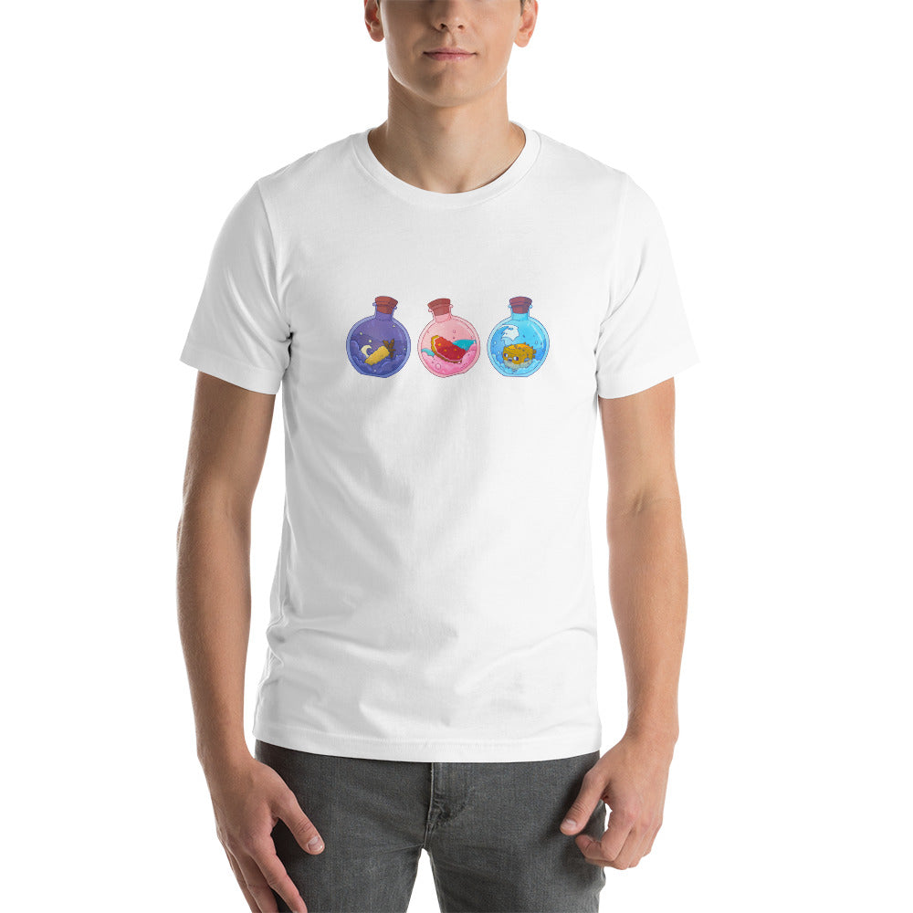 Potion Bottles | Unisex t-shirt | Minecraft Threads and Thistles Inventory