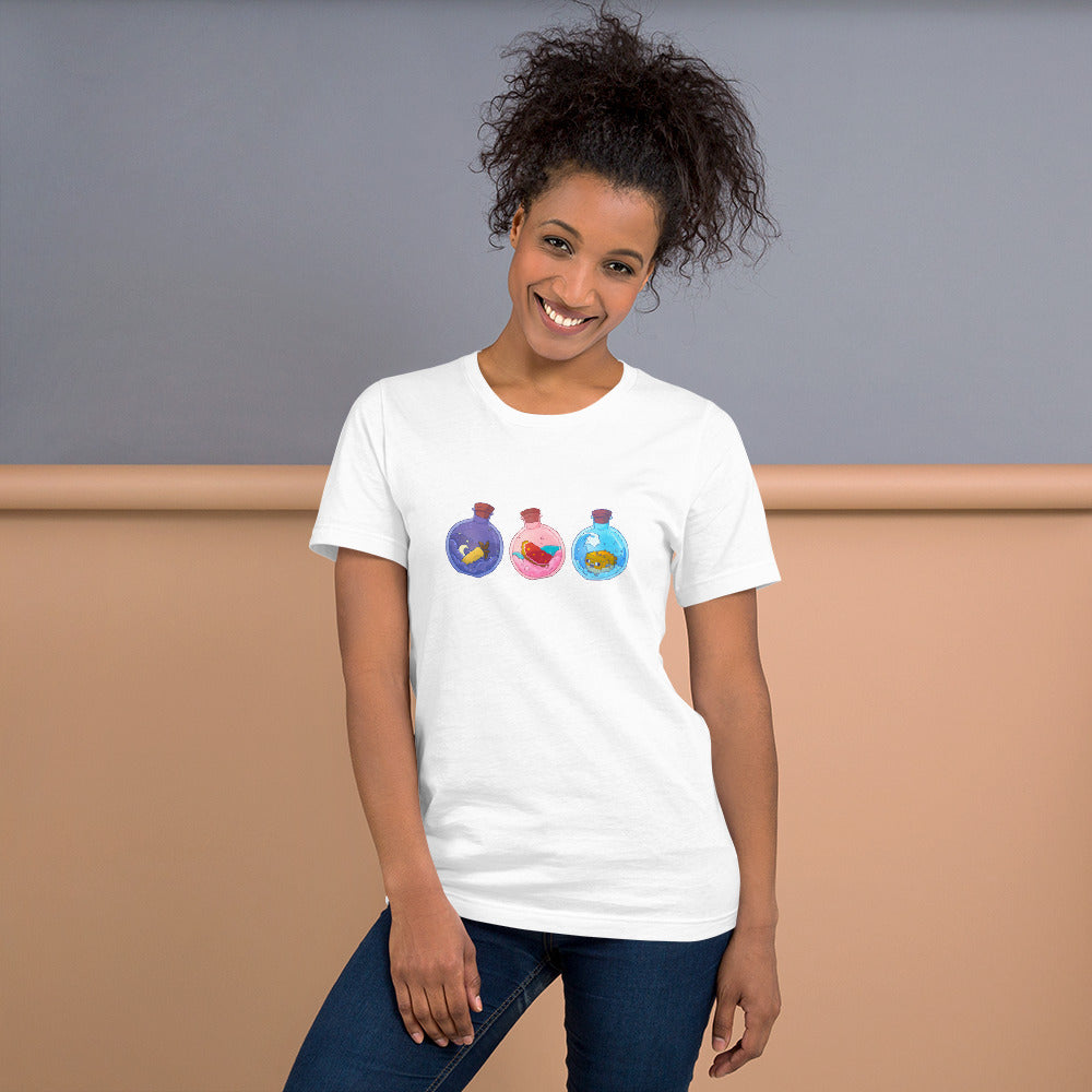 Potion Bottles | Unisex t-shirt | Minecraft Threads and Thistles Inventory 