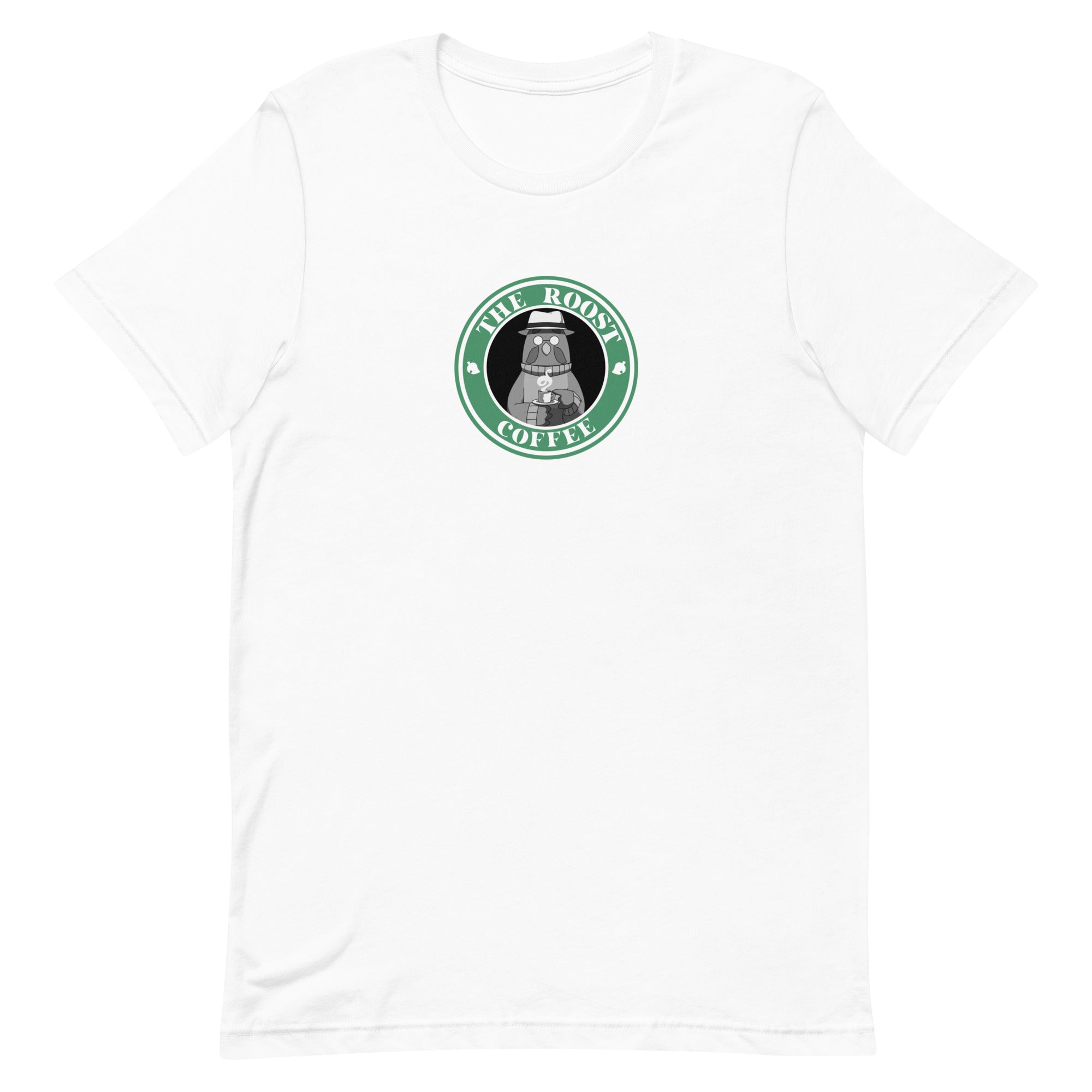 The Roost Coffee | Unisex t-shirt | Animal Crossing Threads and Thistles Inventory White XS