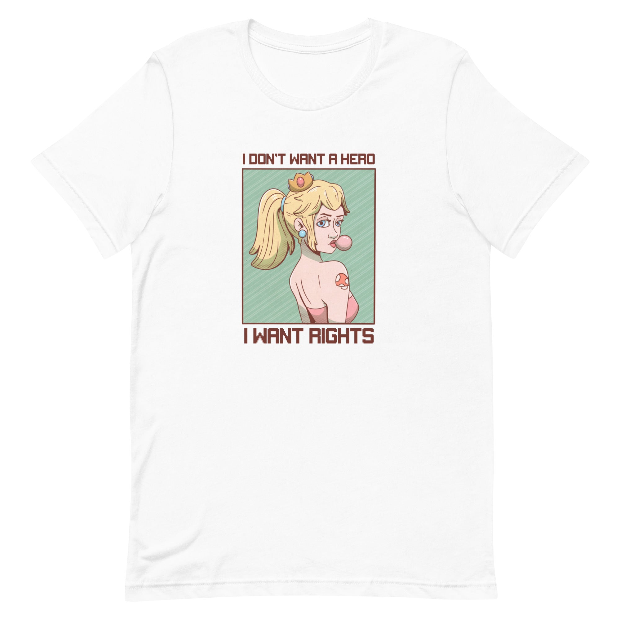 I Want Rights | Unisex t-shirt | Feminist Gamer Threads and Thistles Inventory White XS