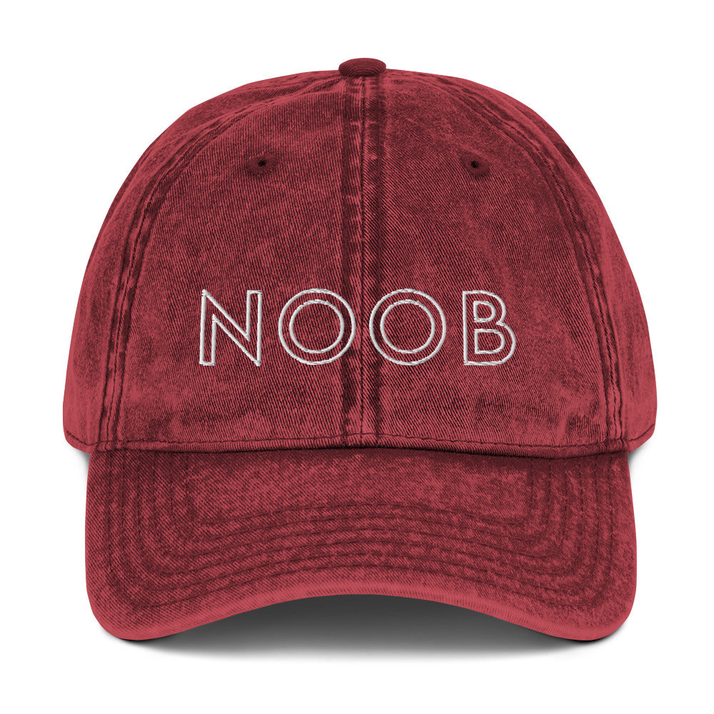 Noob | Vintage Denim Cap Threads and Thistles Inventory Maroon