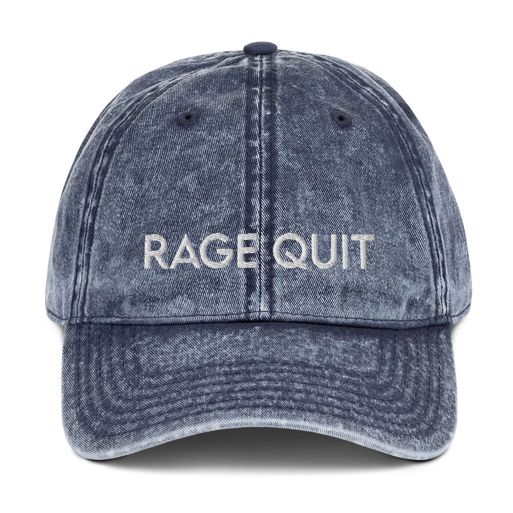 Rage Quit | Vintage Denim Cap Threads and Thistles Inventory Navy