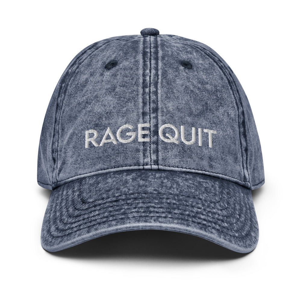 Rage Quit | Vintage Denim Cap Threads and Thistles Inventory