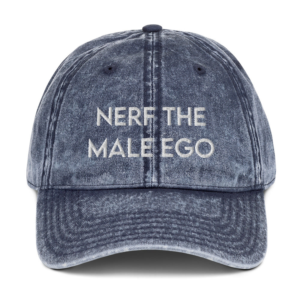 Nerf the Male Ego | Vintage Denim Cap Threads and Thistles Inventory Navy