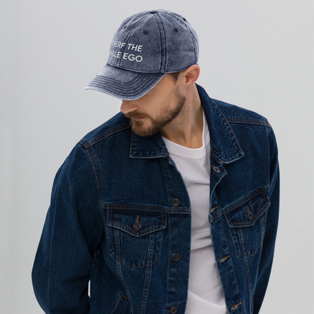 Nerf the Male Ego | Vintage Denim Cap Threads and Thistles Inventory 