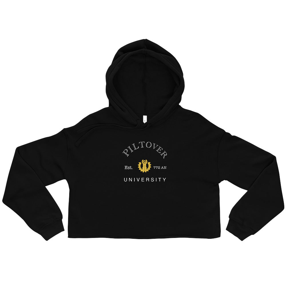 Piltover University | Crop Hoodie | League of Legends Threads and Thistles Inventory Black S