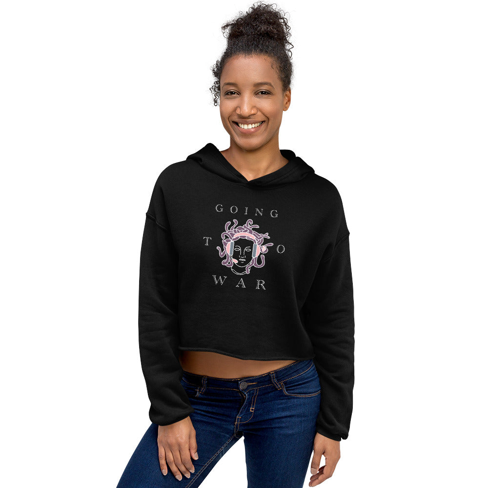 Going to War | Crop Hoodie | Feminist Gamer Threads and Thistles Inventory