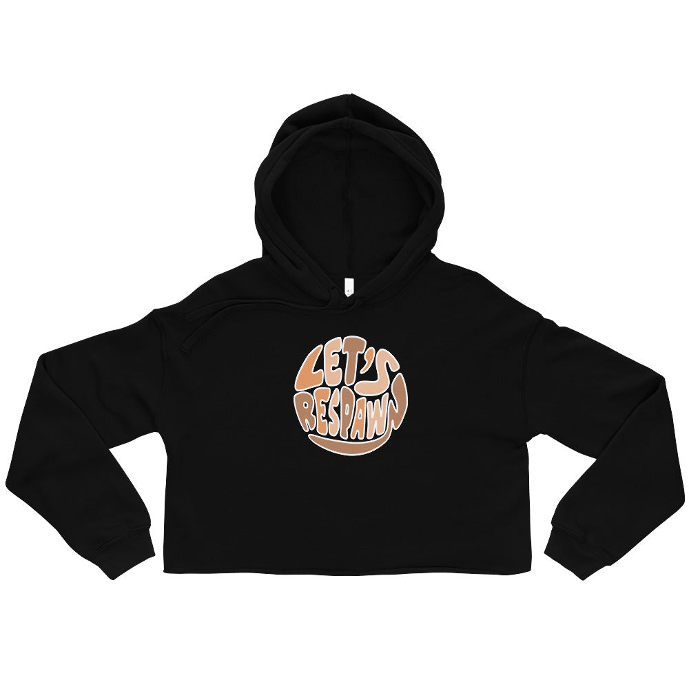Let's Respawn Crop Hoodie Threads and Thistles Inventory Black S