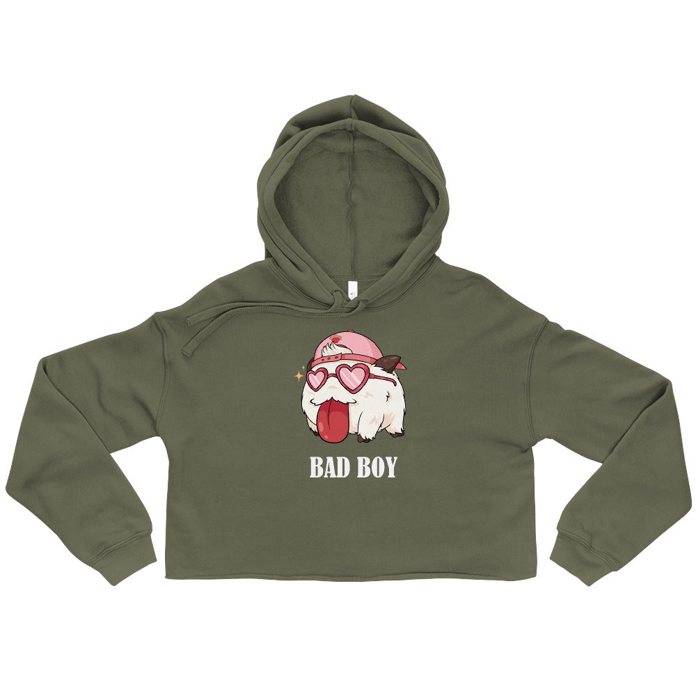 Bad Boy | Crop Hoodie | League of Legends Threads and Thistles Inventory Military Green S