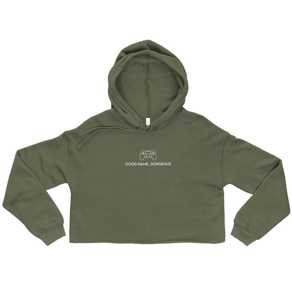Good Game, Gorgeous | Crop Hoodie Threads and Thistles Inventory Military Green S
