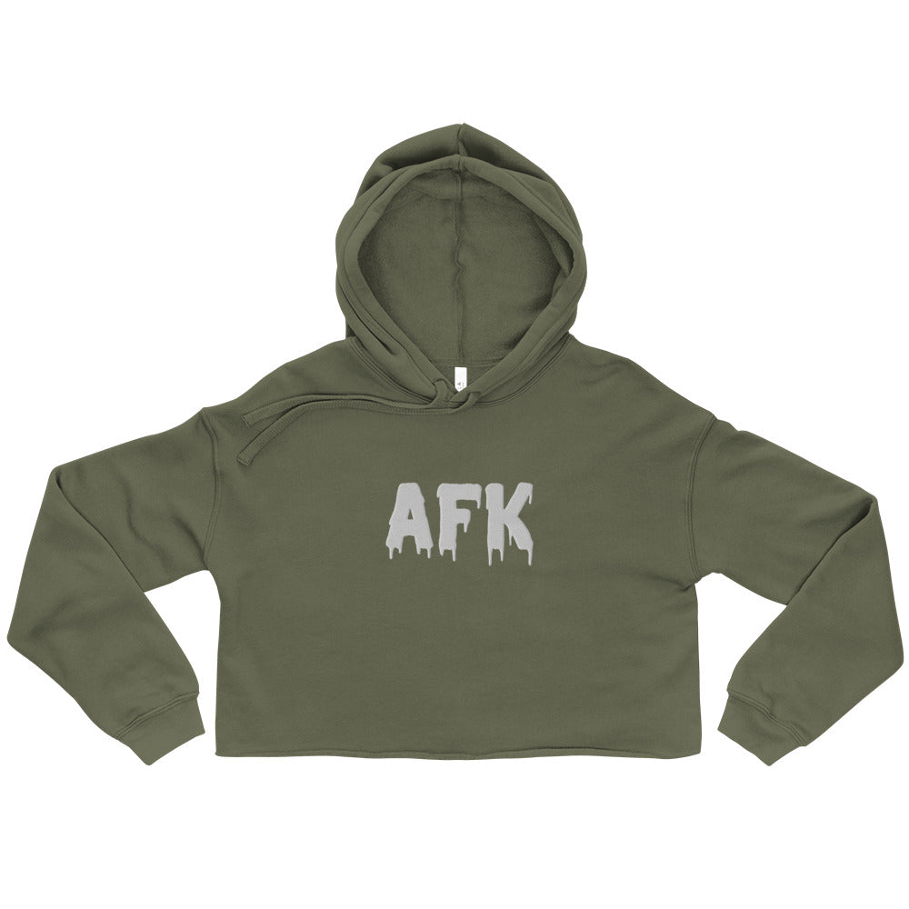 AFK | Fall Crop Hoodie Threads & Thistles Inventory Military Green S