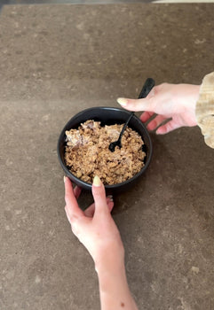 woman wearing a face mask and headphones influencer skincare