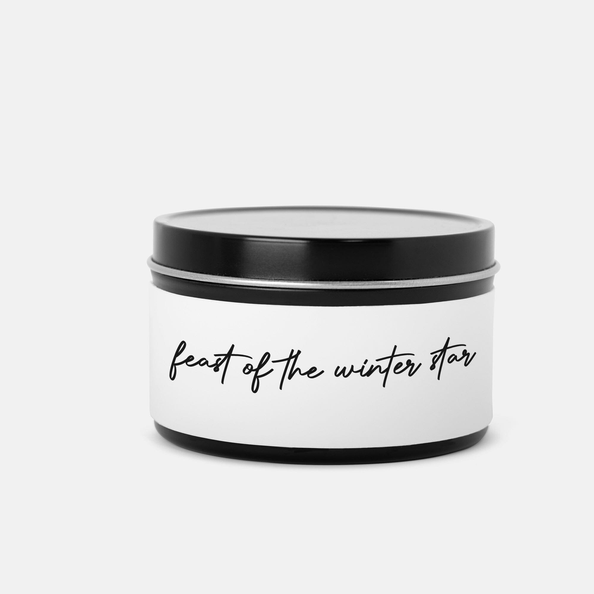 Feast of the Winter Star | Candle Tin 8oz | Cozy Gamer Christmas Candles Threads & Thistles Inventory Black 