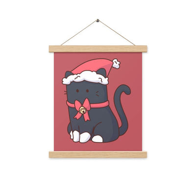 Christmas Tuxedo Kitty | Poster with hangers | TTI Stream Christmas Threads & Thistles Inventory 