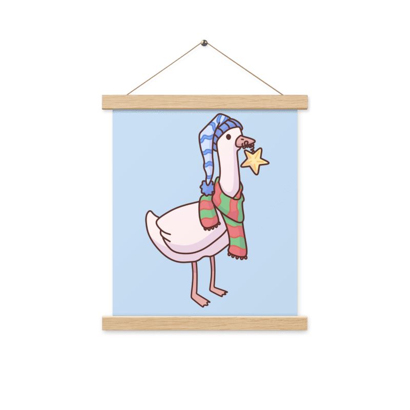 Christmas Goose | Poster with hangers | TTI Stream Christmas Threads & Thistles Inventory 