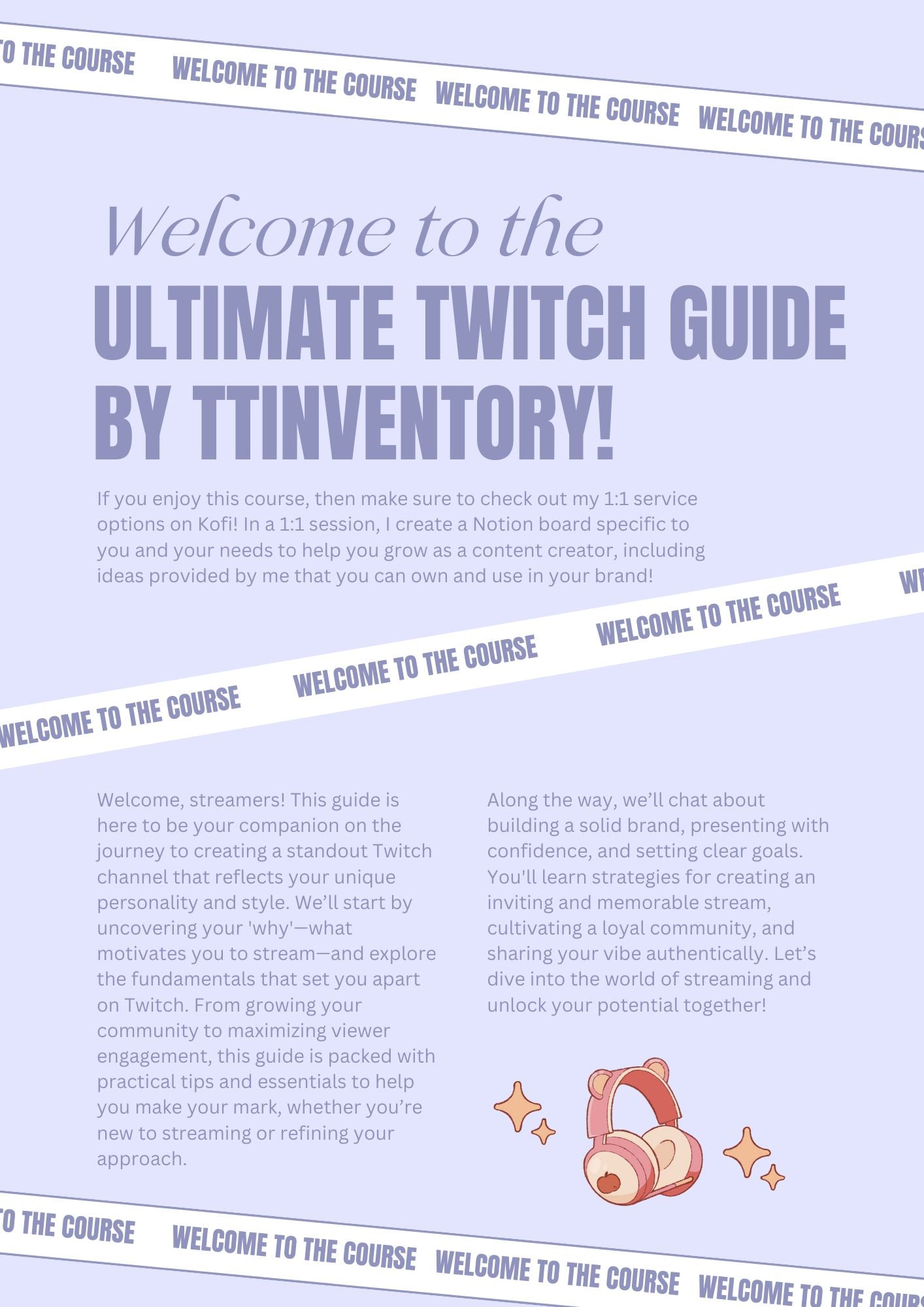 Twitch Streamer Guide & Workbook Threads & Thistles Inventory 