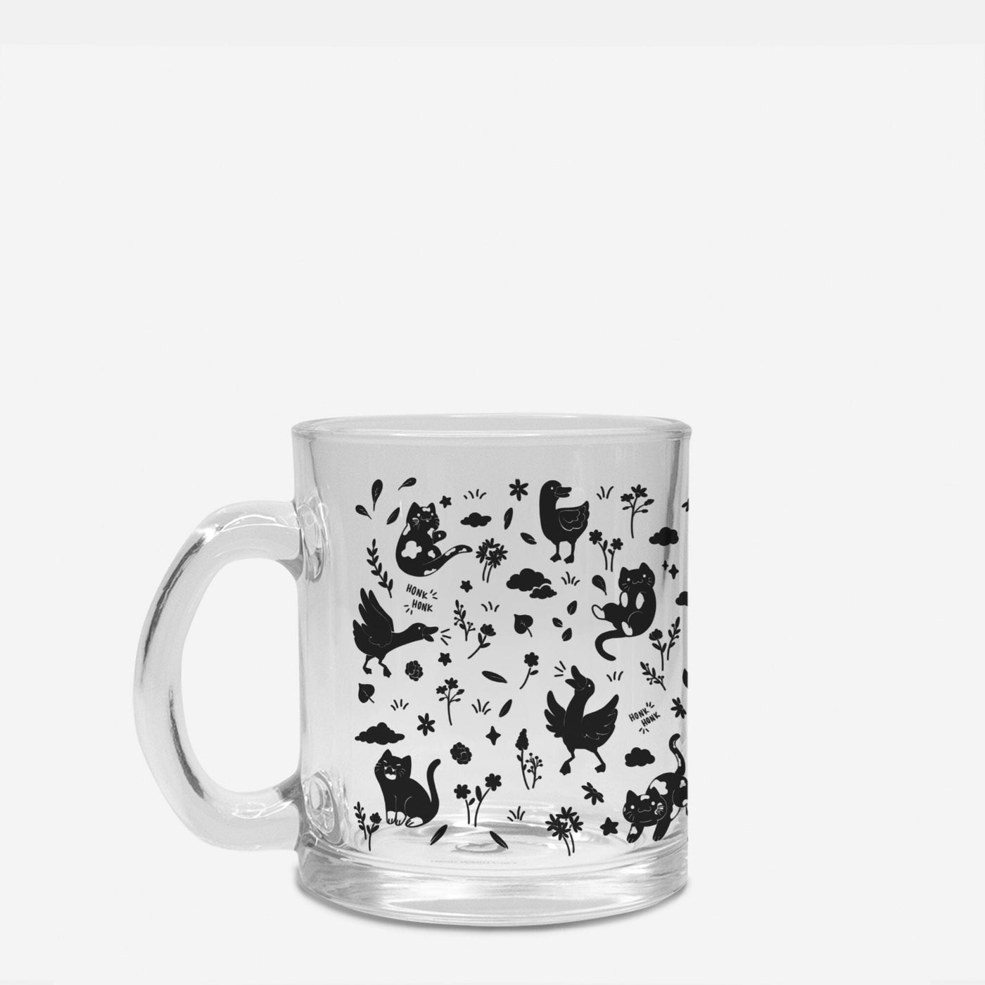 Geese & Kitties Mug Glass TTI Stream Mugs Threads & Thistles Inventory 