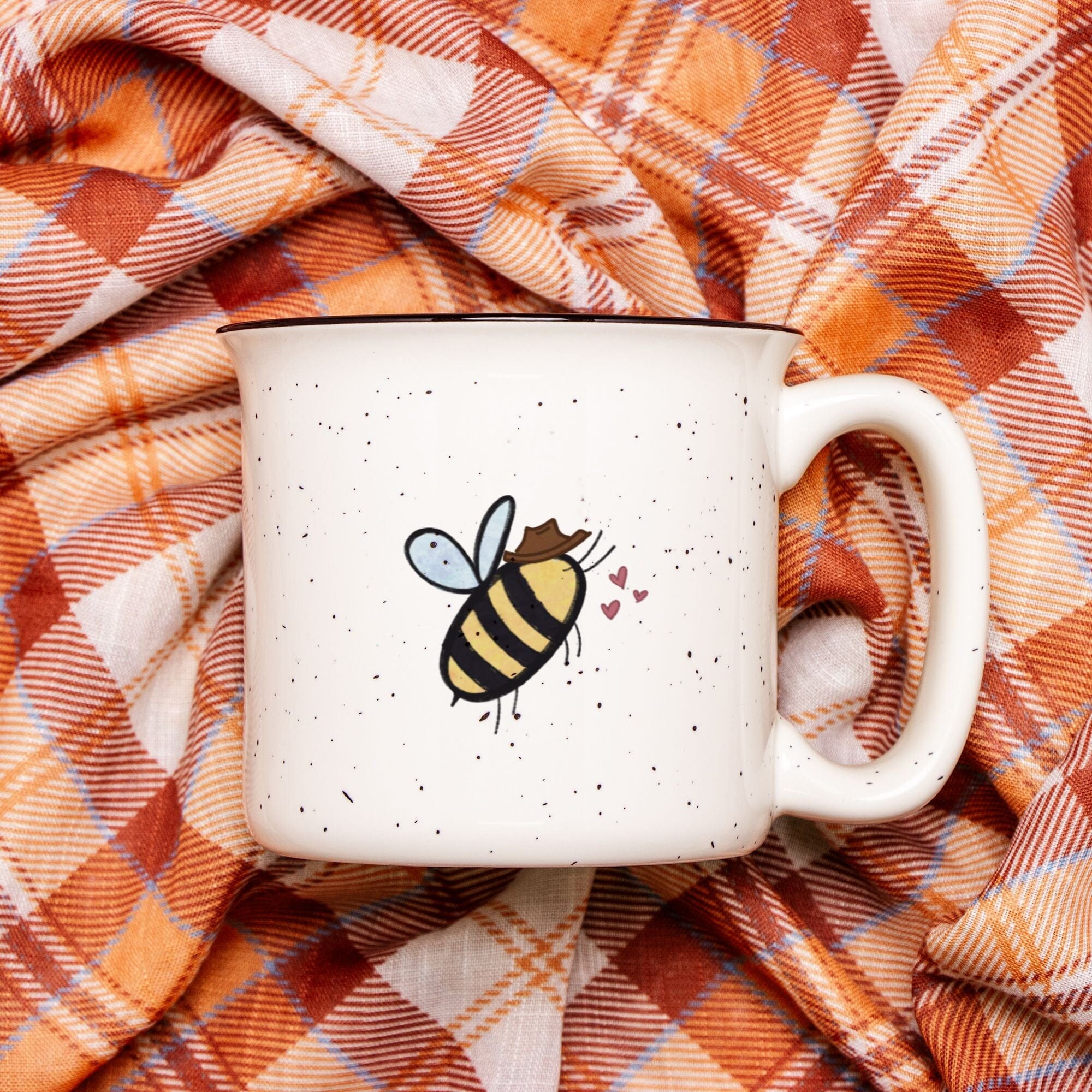 Beehaw! | Speckled Camp Mug 13oz | Community Designs Mugs Threads & Thistles Inventory 