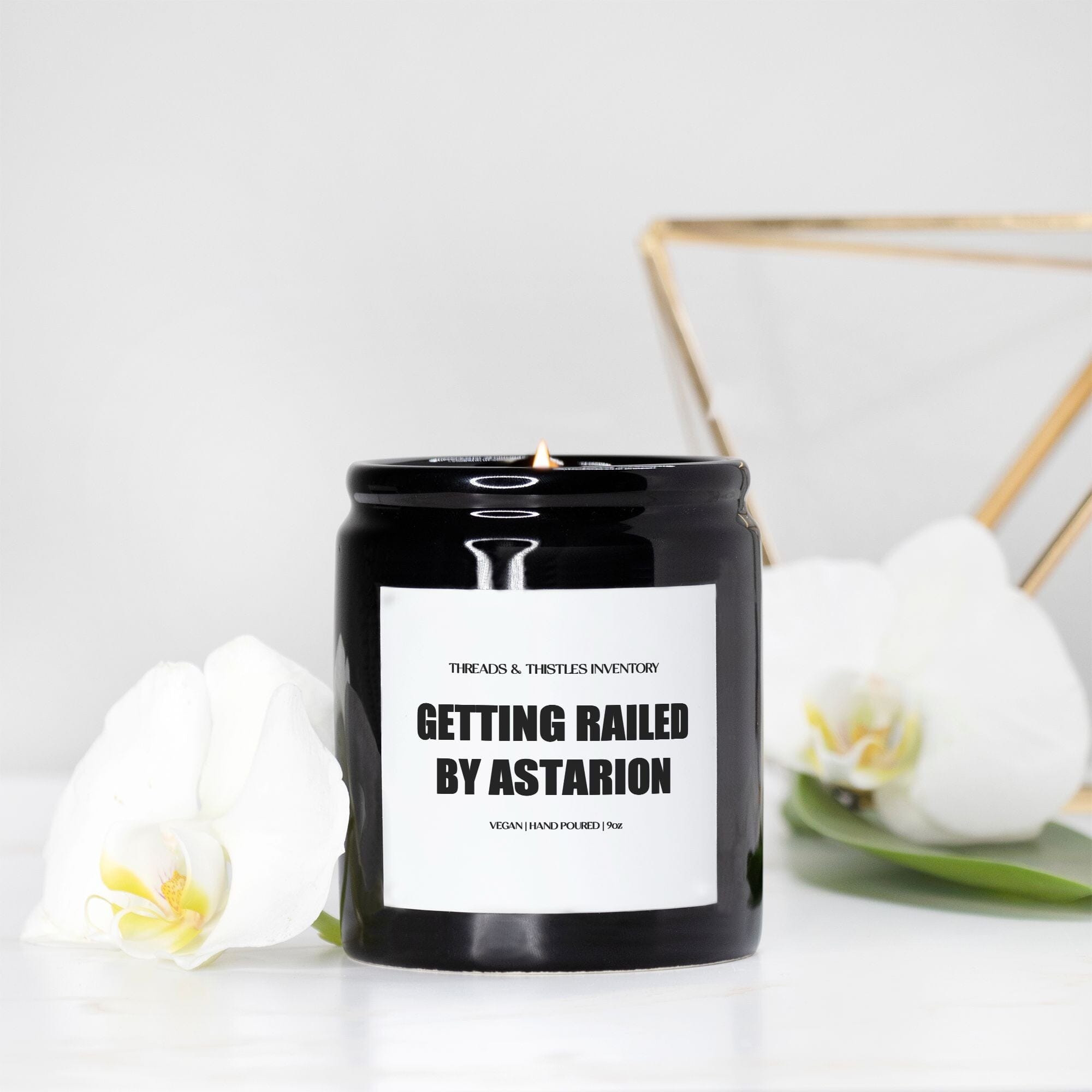 Getting Railed by Astarion | Candle Ceramic 8oz | Baldur's Gate Candles Threads & Thistles Inventory 