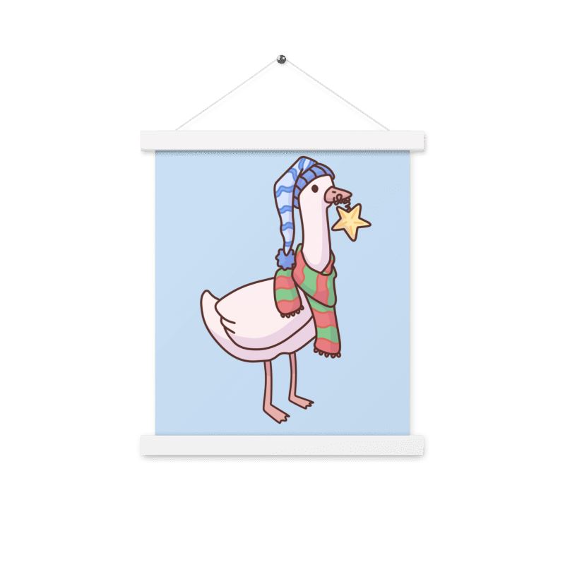 Christmas Goose | Poster with hangers | TTI Stream Christmas Threads & Thistles Inventory 