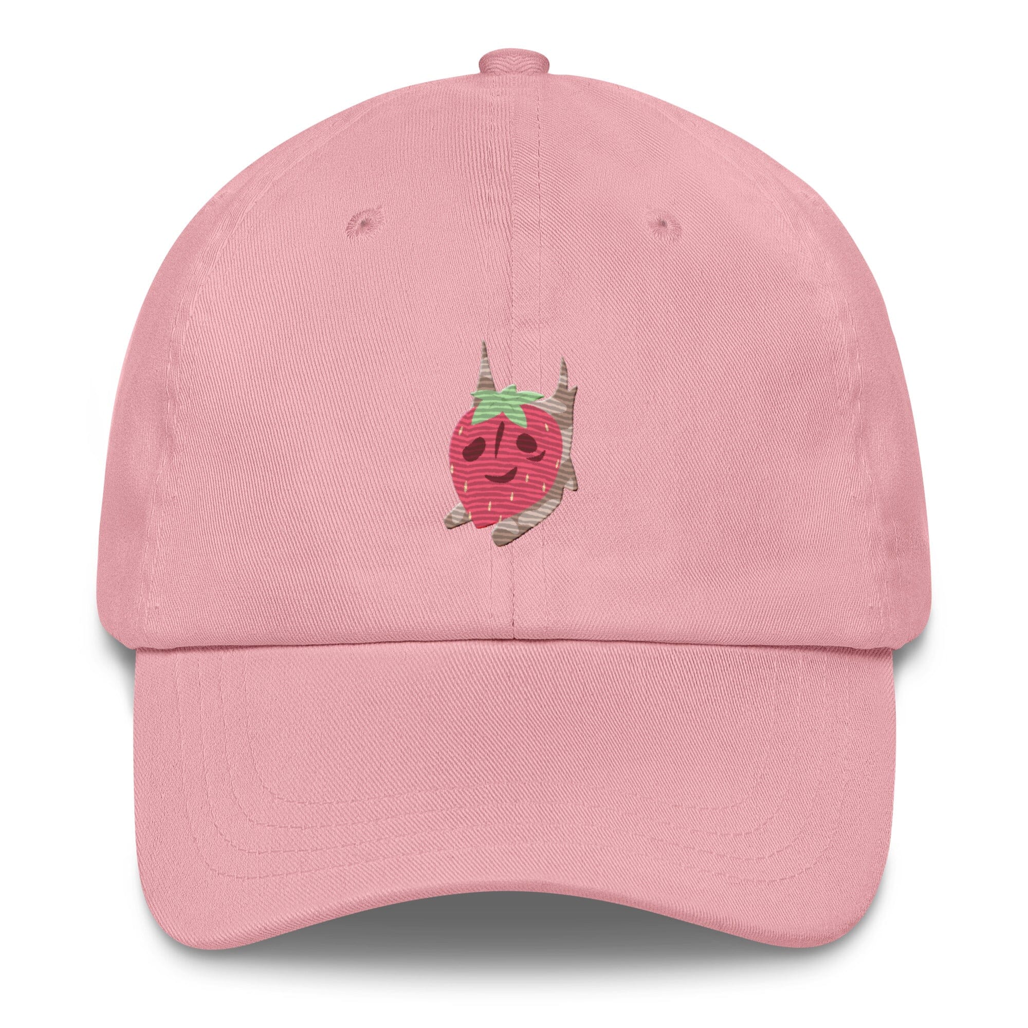 Strawberry Korok | Embroidered Dad hat | Titty Tea Zelda Threads & Thistles Inventory Pink 