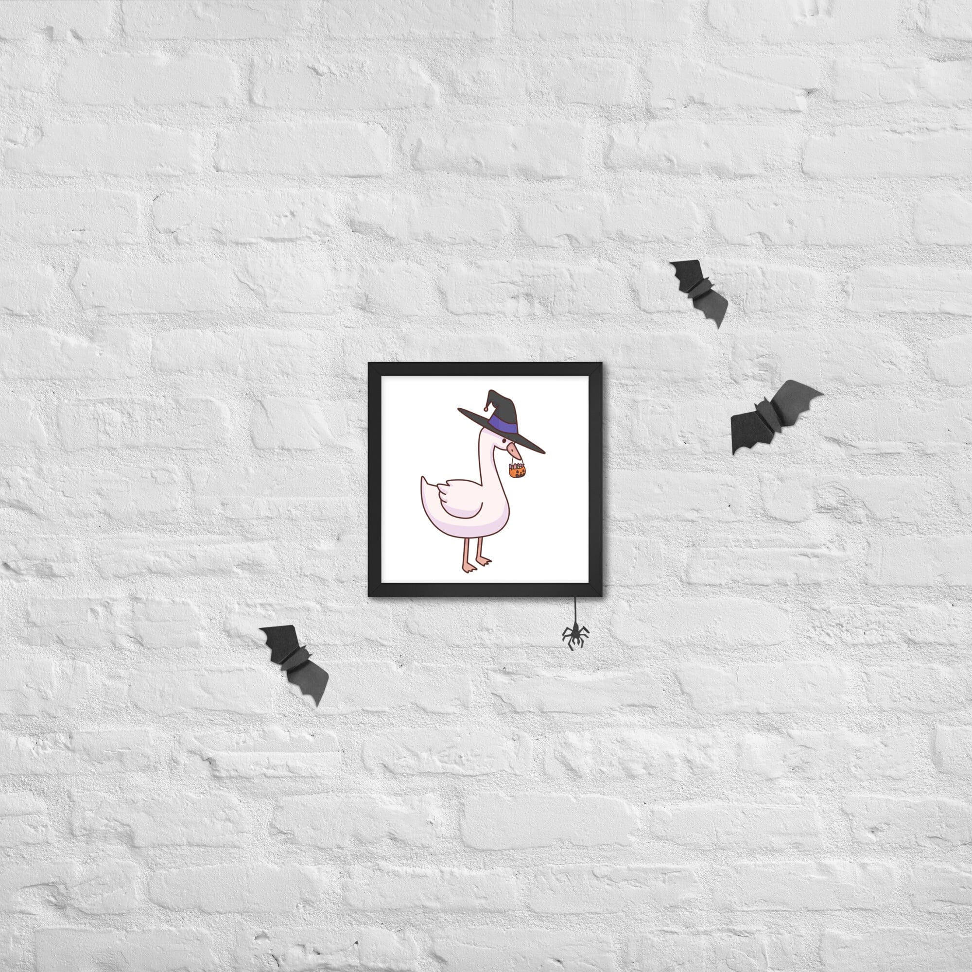 Halloween Goose | Framed poster | Fall TTI Stream Threads & Thistles Inventory Black 12″×12″ 