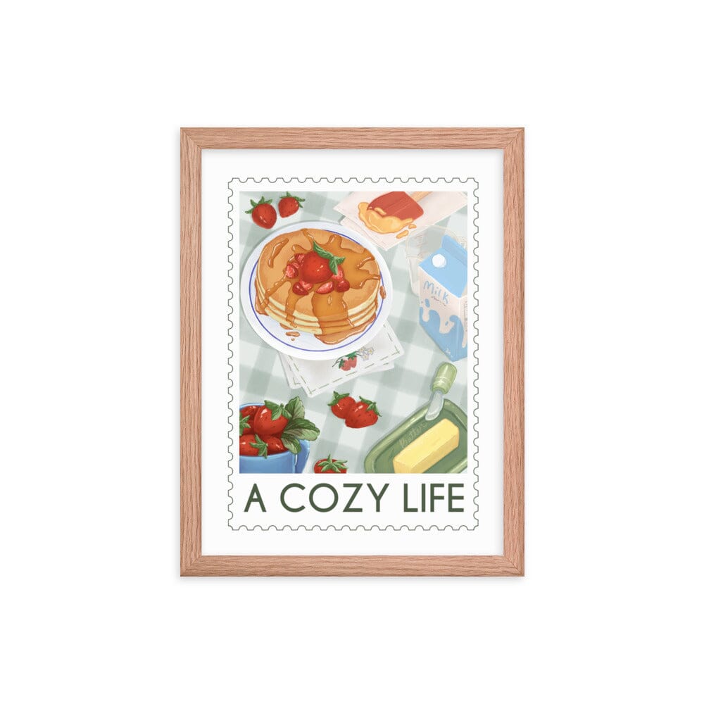 A Cozy Life | Framed poster | Cozy Games & Hobbies Threads & Thistles Inventory Red Oak 12″×16″ 