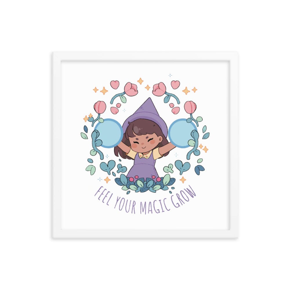 Feel your Magic Grow | Framed poster | Fields of Mistria Threads & Thistles Inventory White 16″×16″ 