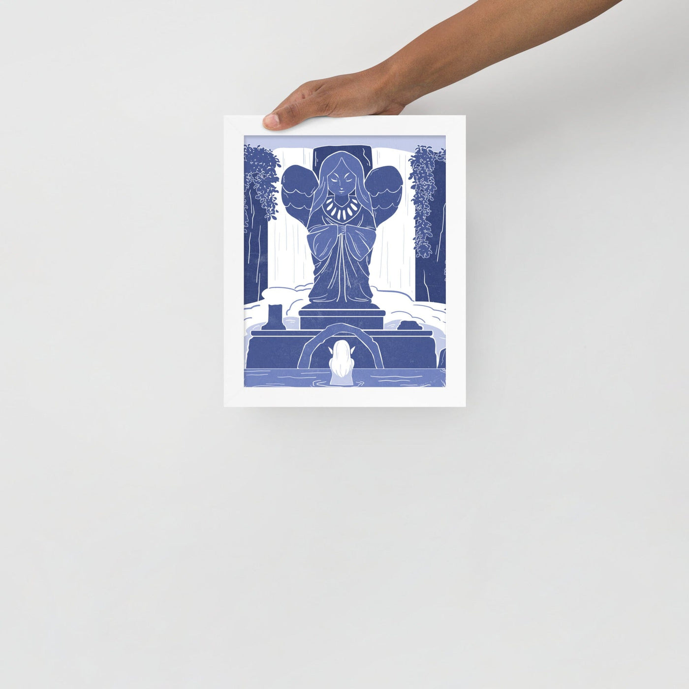 Goddess Hylia Statue | Framed poster | The Legend of Zelda Threads & Thistles Inventory White 8″×10″ 