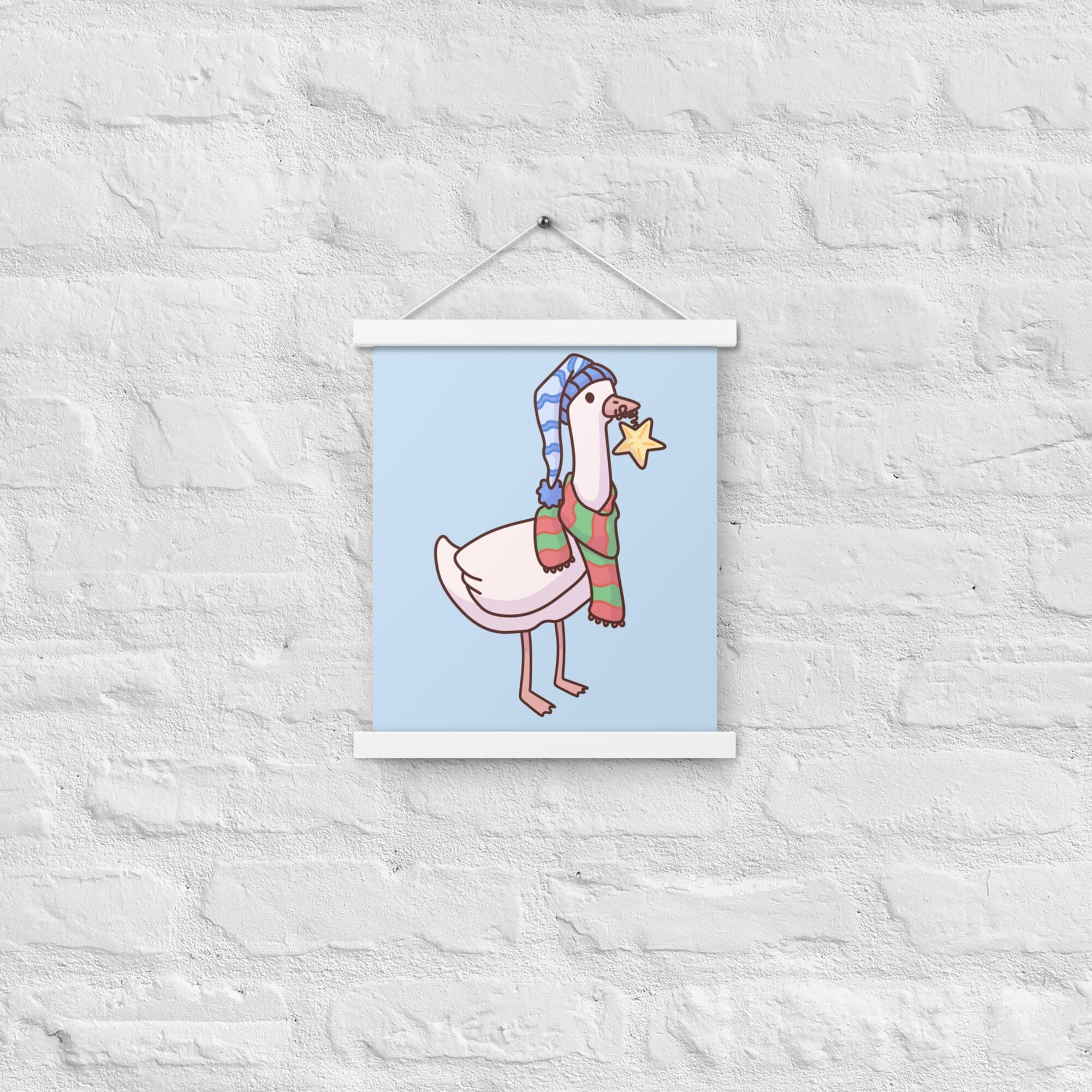 Christmas Goose | Poster with hangers | TTI Stream Christmas Threads & Thistles Inventory White 11″×14″ 