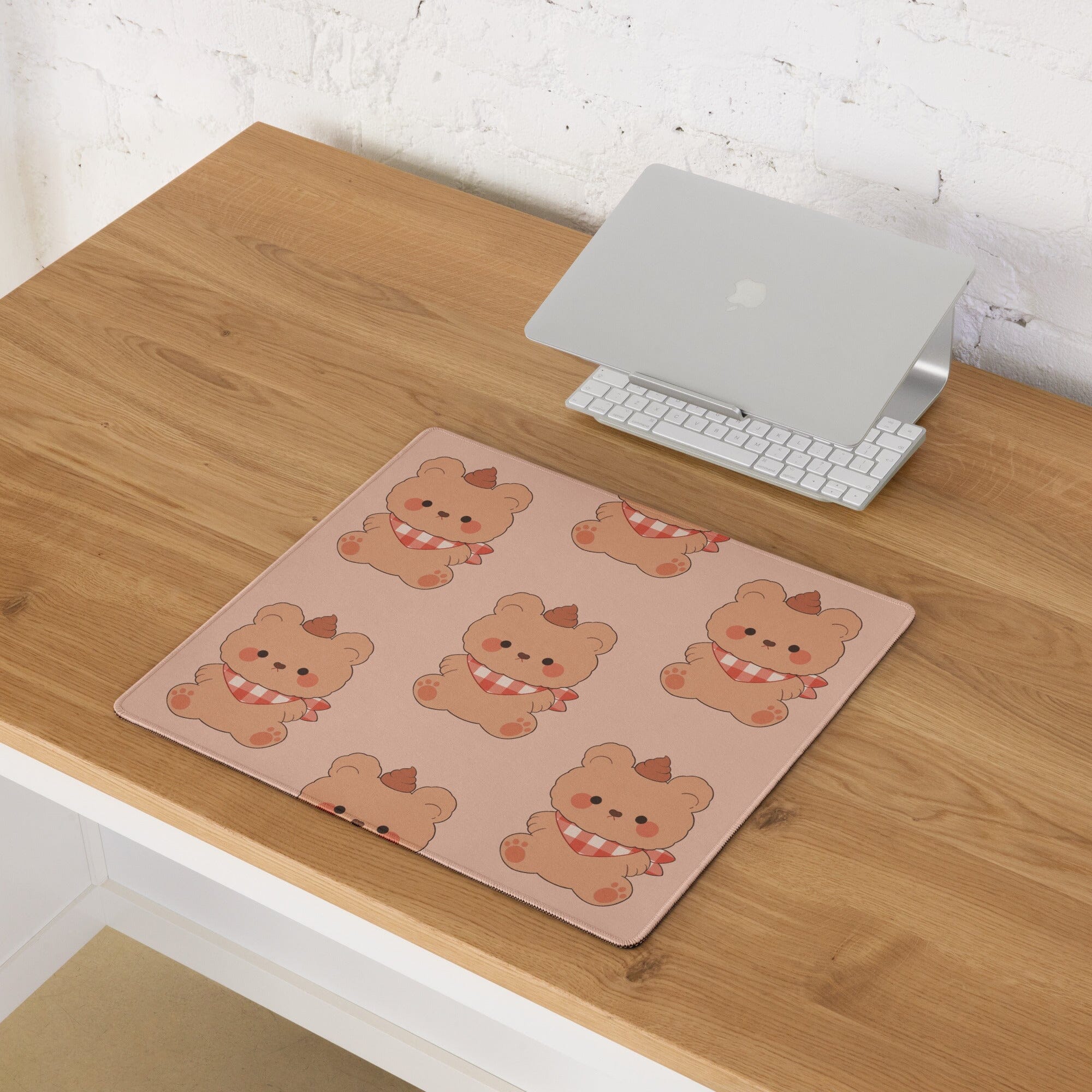 Overstimulated Bear | Gaming mouse pad | Cozy Games & Hobbies Threads & Thistles Inventory 18″×16″ 