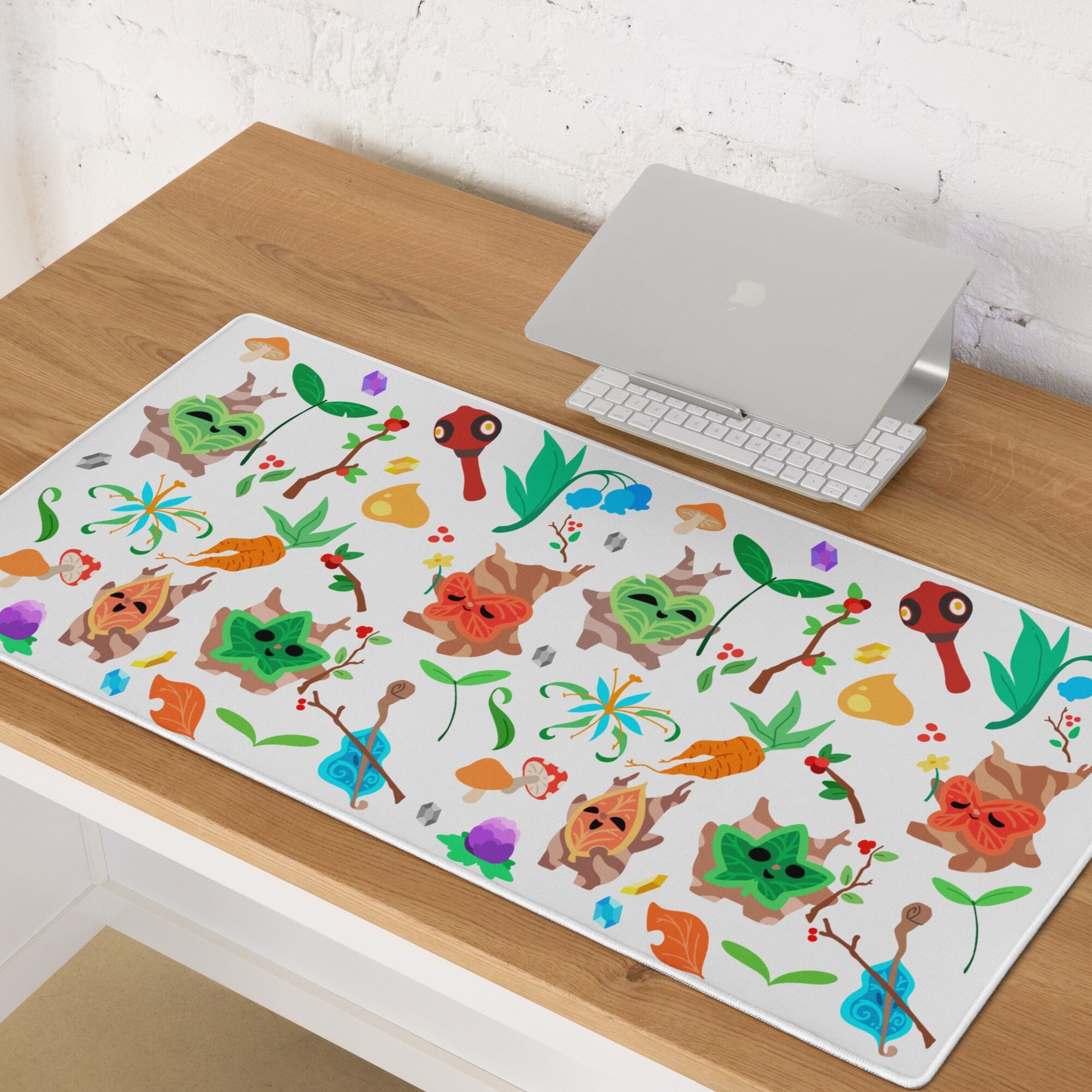 Colorful Koroks (white mousepad) | Gaming mouse pad | The Legend of Zelda Threads & Thistles Inventory 